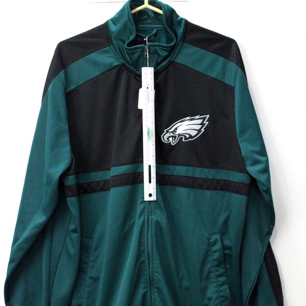 NFL Black and Teal Eagles Windbreaker Jacket